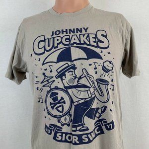 Johnny Cupcakes 2017 Sior SWC Jazz T Shirt Saxophone Business Collab Size M